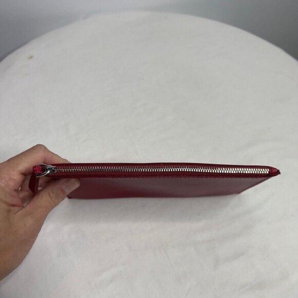 Madewell $68 The Pouch Clutch in Leather Bright Ember NT069 - Picture 6 of 6